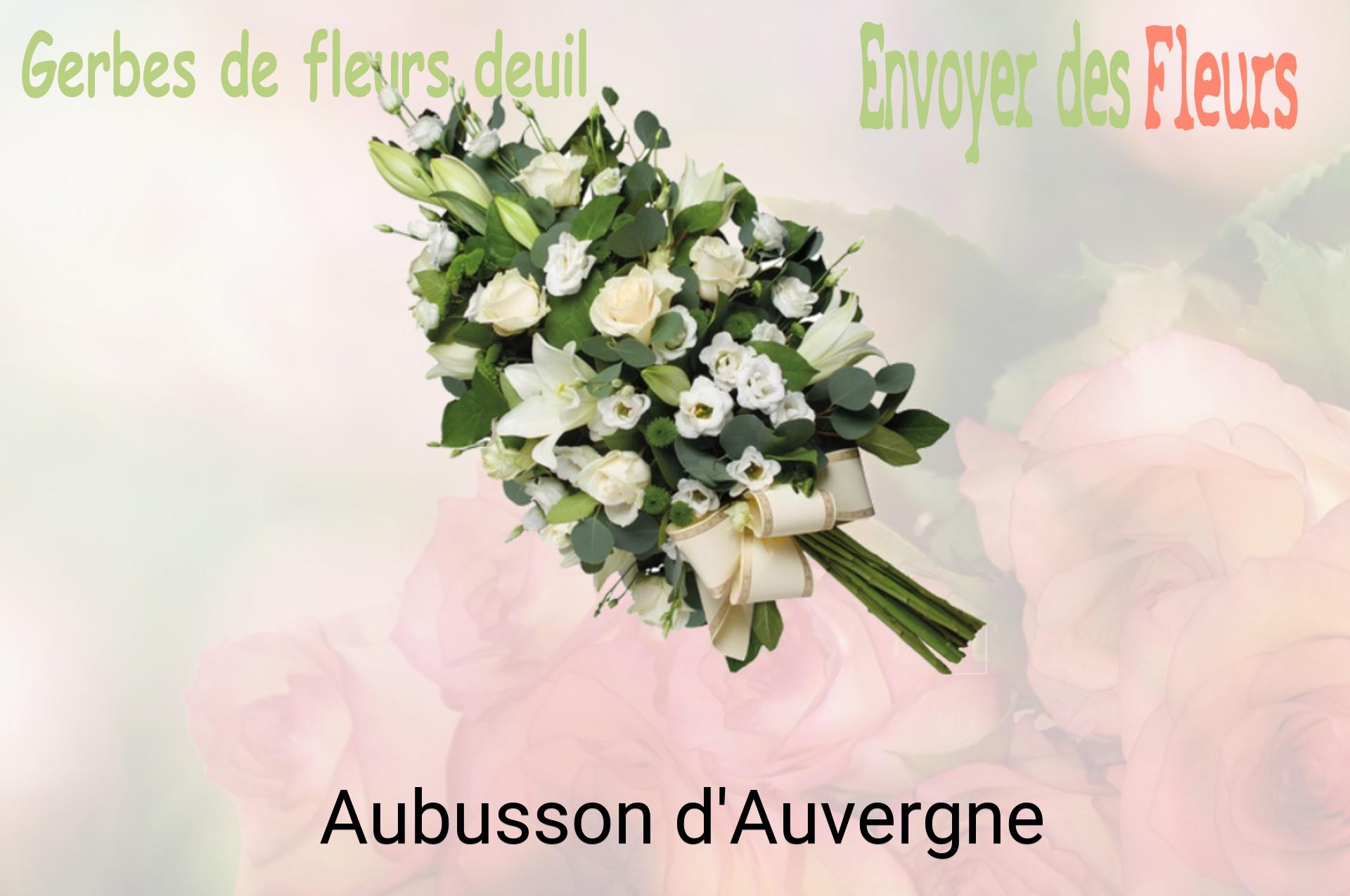 Gerbe de fleurs de deuil livrée à Aubusson-d'Auvergne